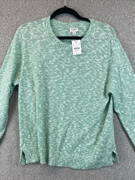 J. Crew Factory Sweaters - J.Crew Bumpy Knit sweater Women's M Pullover Crewneck Heathered Green Cozy Soft